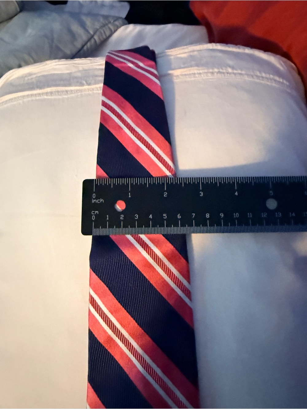 Brooks Brothers navy and pink striped tie - Picture 4 of 6